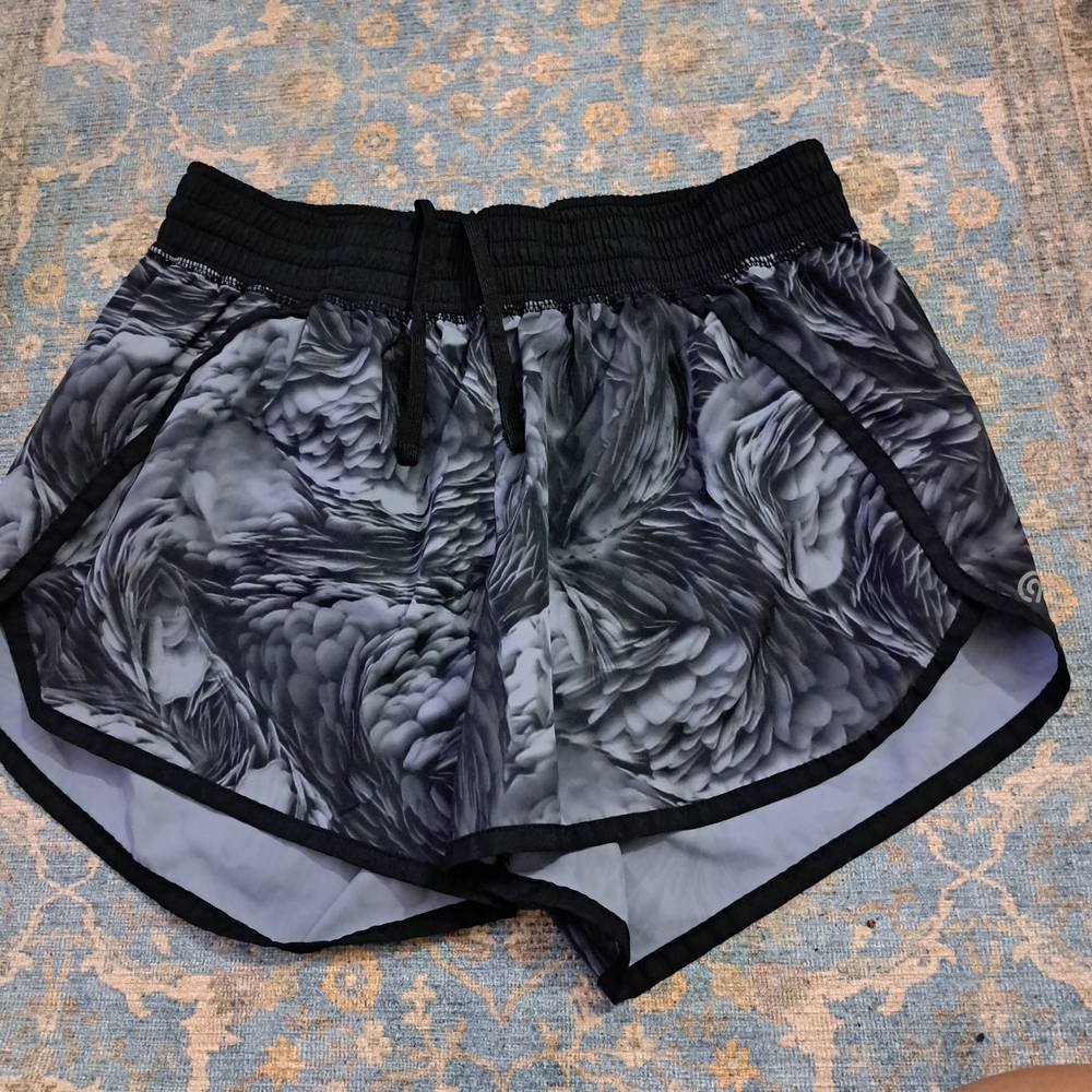 C9 by Champion Black and Gray Athletic Shorts with Dolphin Hem